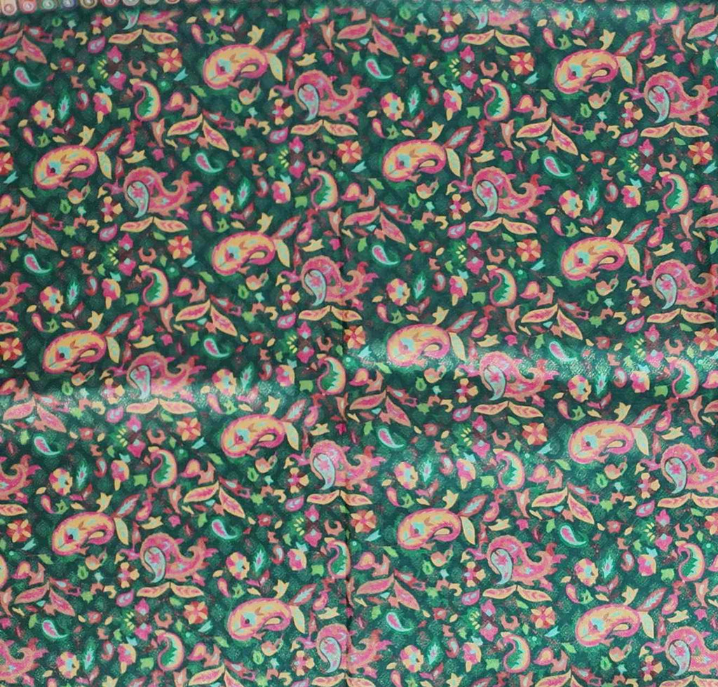 Vibrant Forest Green Saree with Festive Motifs",