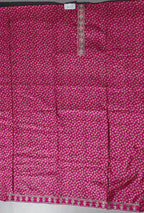 Vibrant Fuchsia Brocade Suit with Ornate Embroidery
