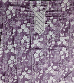 Lavender Dream: Intricate Floral Unstitched Suit