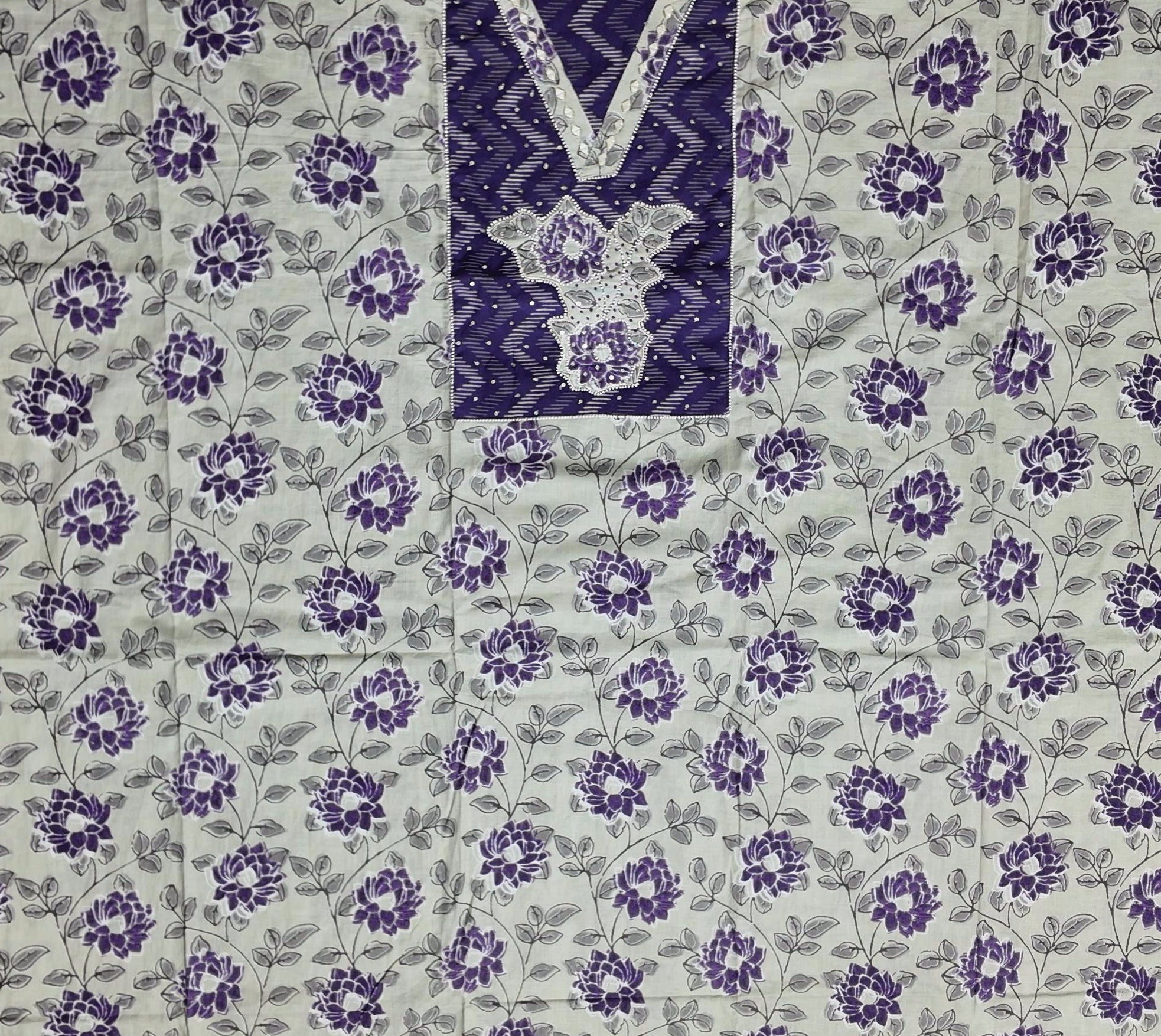 Vibrant Violet Unstitched Suit: Festive Radiance Collection",