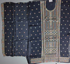 Vivid Midnight Garden Unstitched Suit - Artisanal Elegance