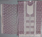 Luxe Lavender Unstitched Suit with Intricate Detailing