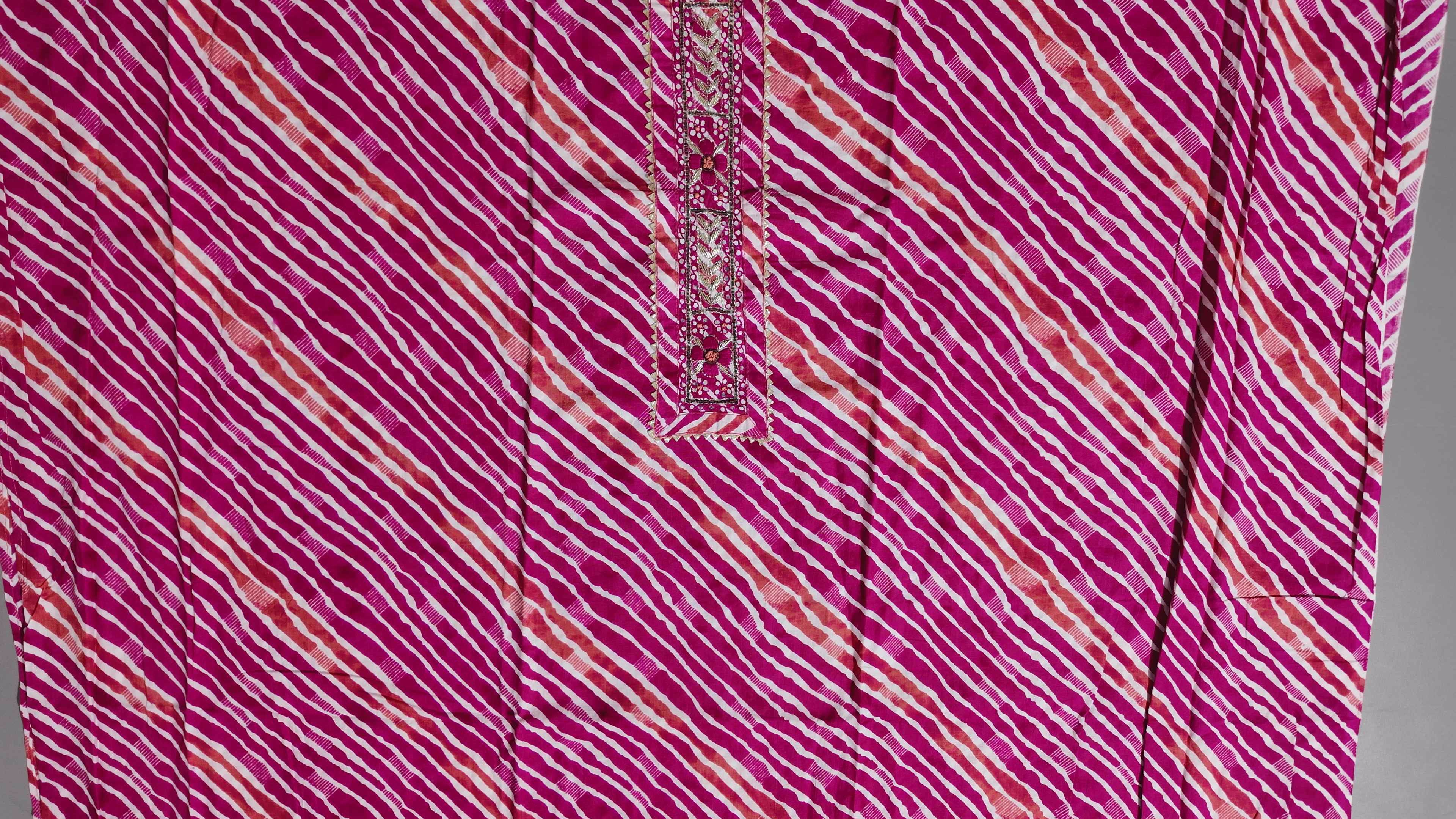 Vibrant Fuchsia Symphony: Unstitched Suit for Festive Flair",