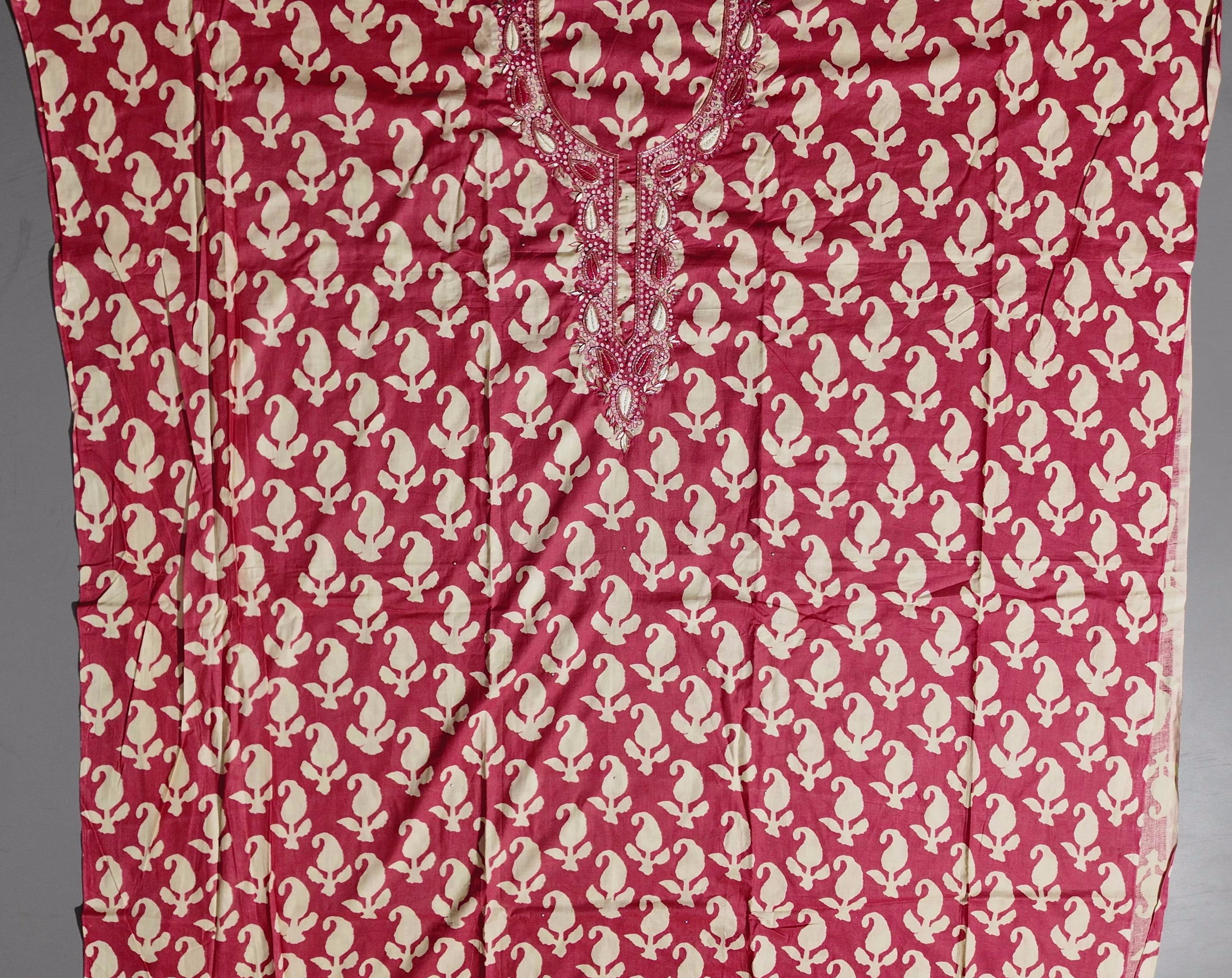 Festive Unstitched Suit with Intricate Embroidery",