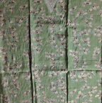 Enchanted Leaf Motif Unstitched Suit with Intricate Lace