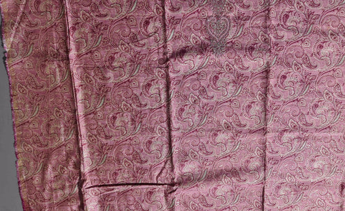 Blossom Allure: Pink Paisley Unstitched Suit