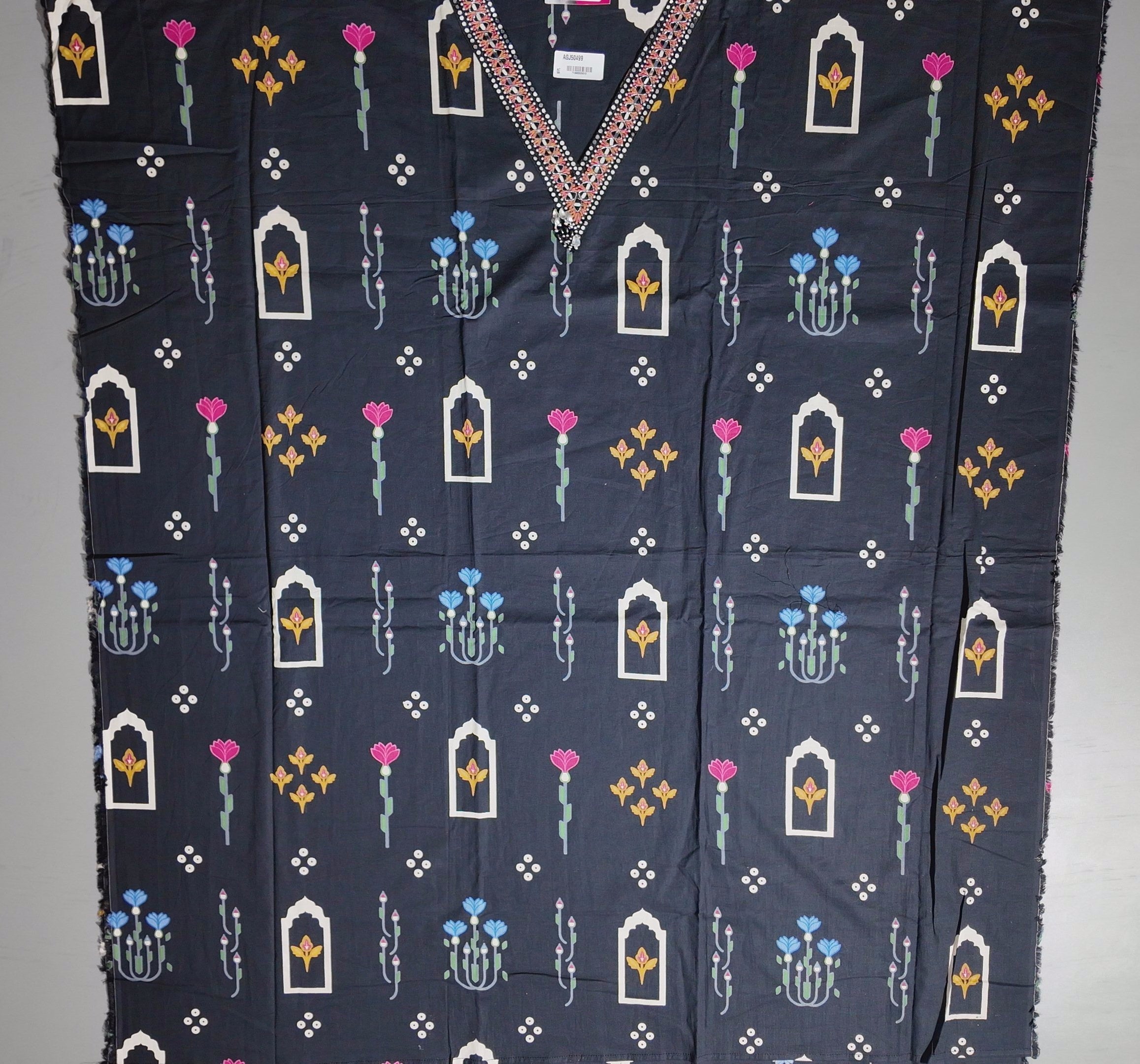 Midnight Blossoms: Artisanal Unstitched Suit Delight",