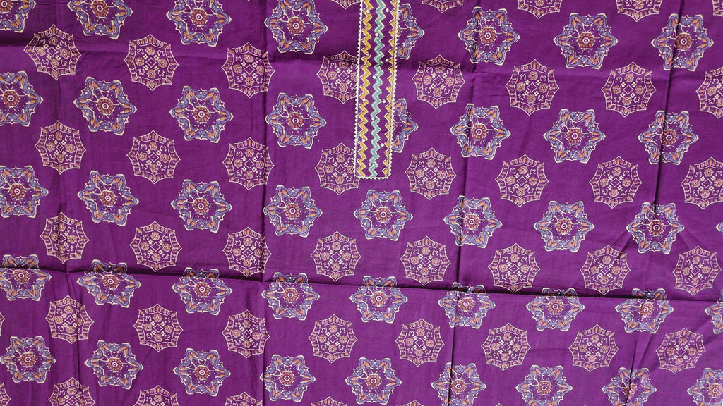 Vibrant Mandala Mauve Unstitched Suit Set