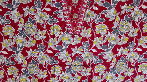 Blooming Festive Unstitched Suit – Vibrant Floral Delight