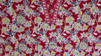 Vibrant Floral Bliss: Comfort Unstitched Suit Set