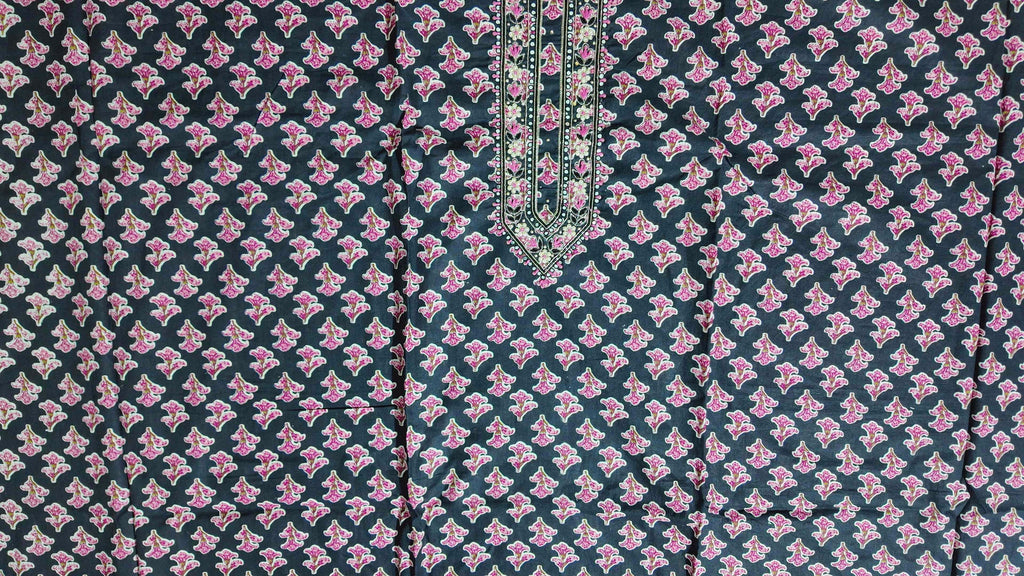 Charismatic Floral Delight: Unstitched Embroidered Elegance
