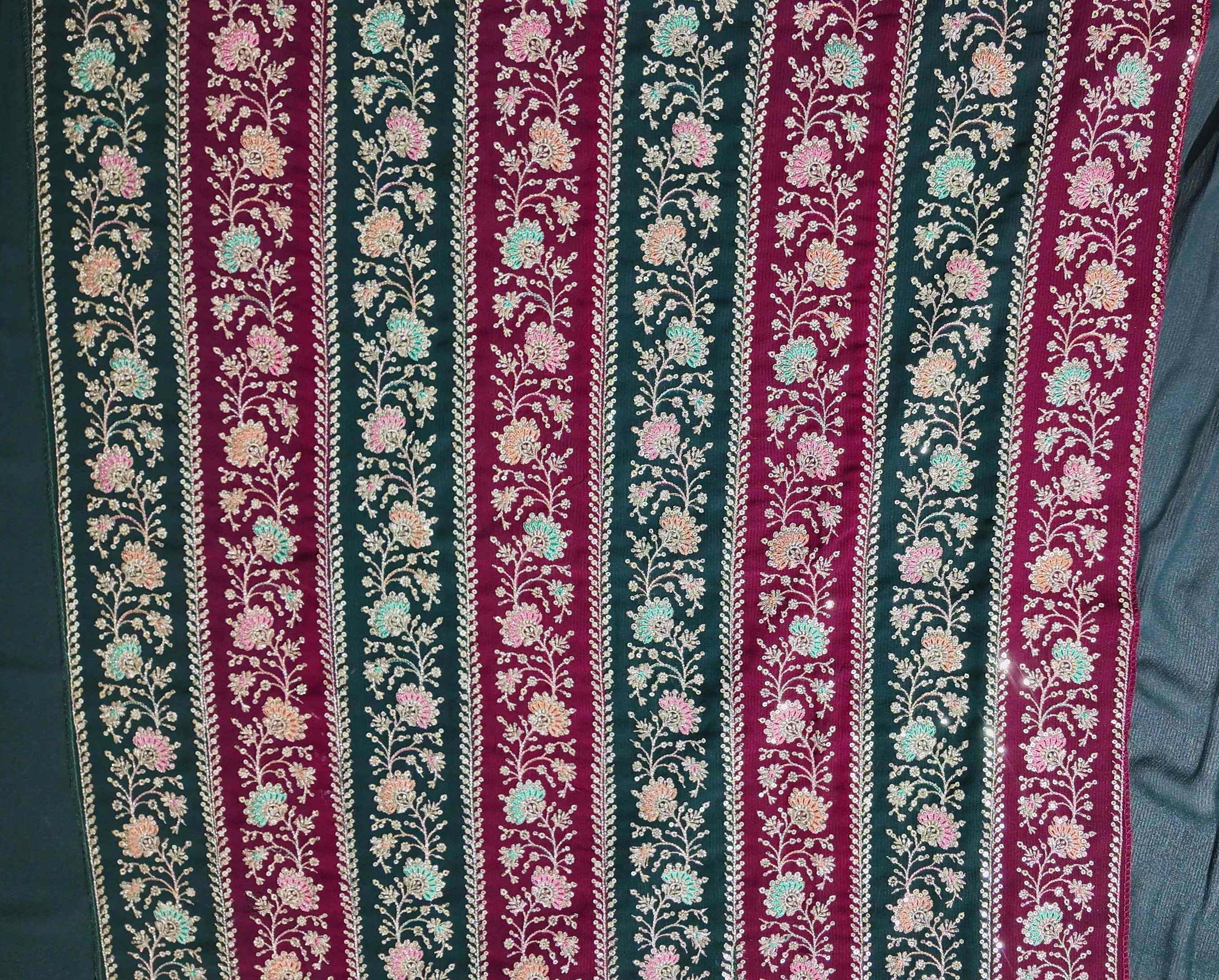 Glamorous Festive Unstitched Suit with Intricate Embroidery",