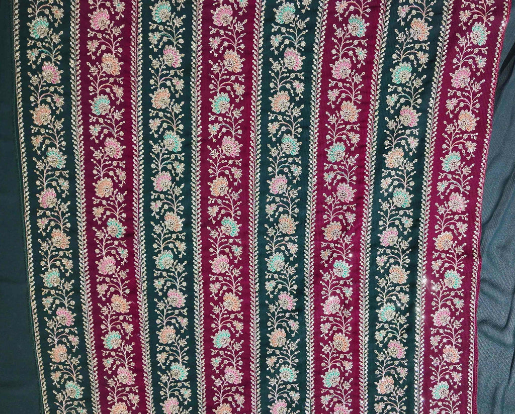 Festive Blossom: Enchanting Embroidered Unstitched Suit