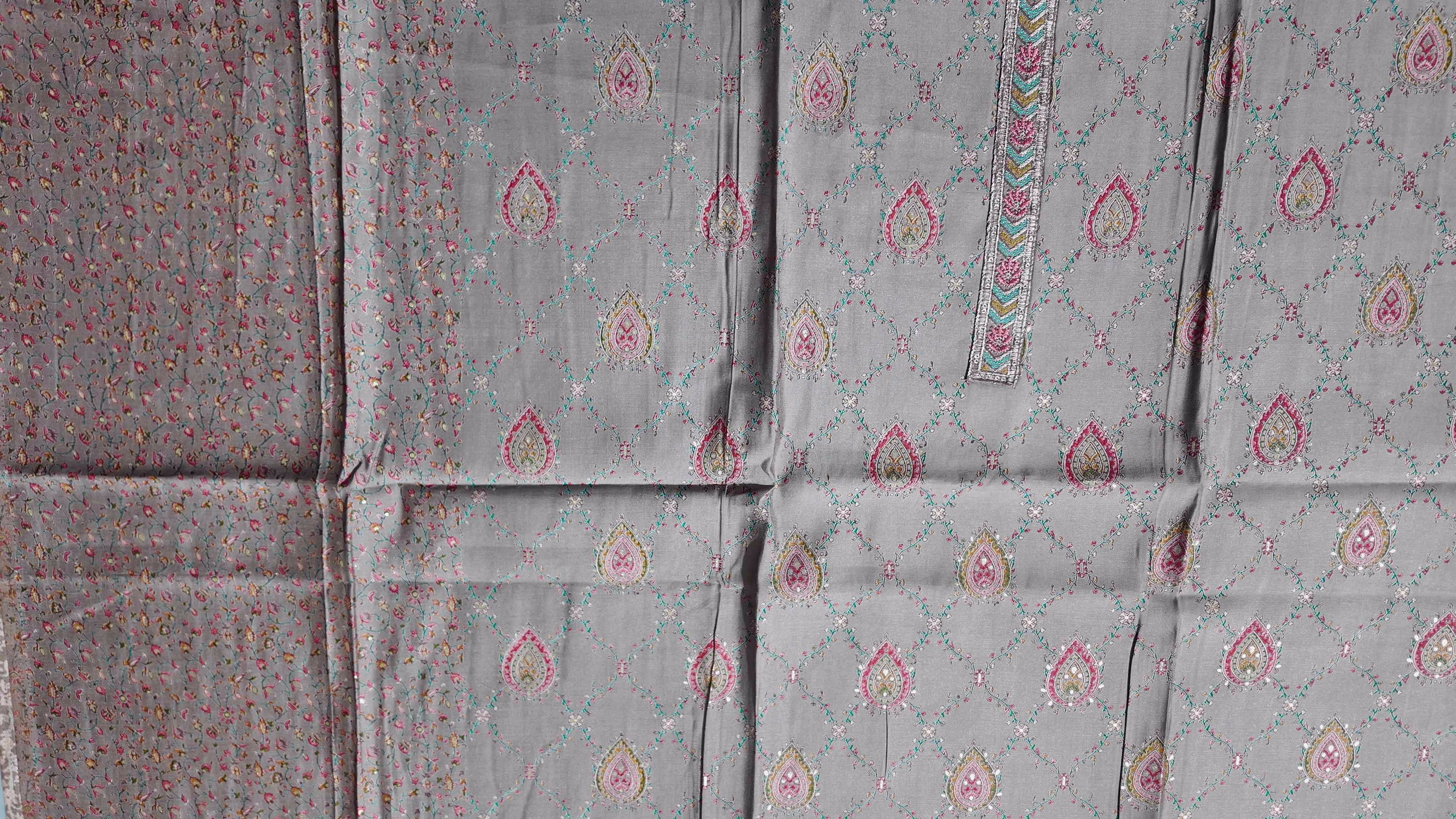 Opulent Paisley Unstitched Suit in Luxurious Fabric