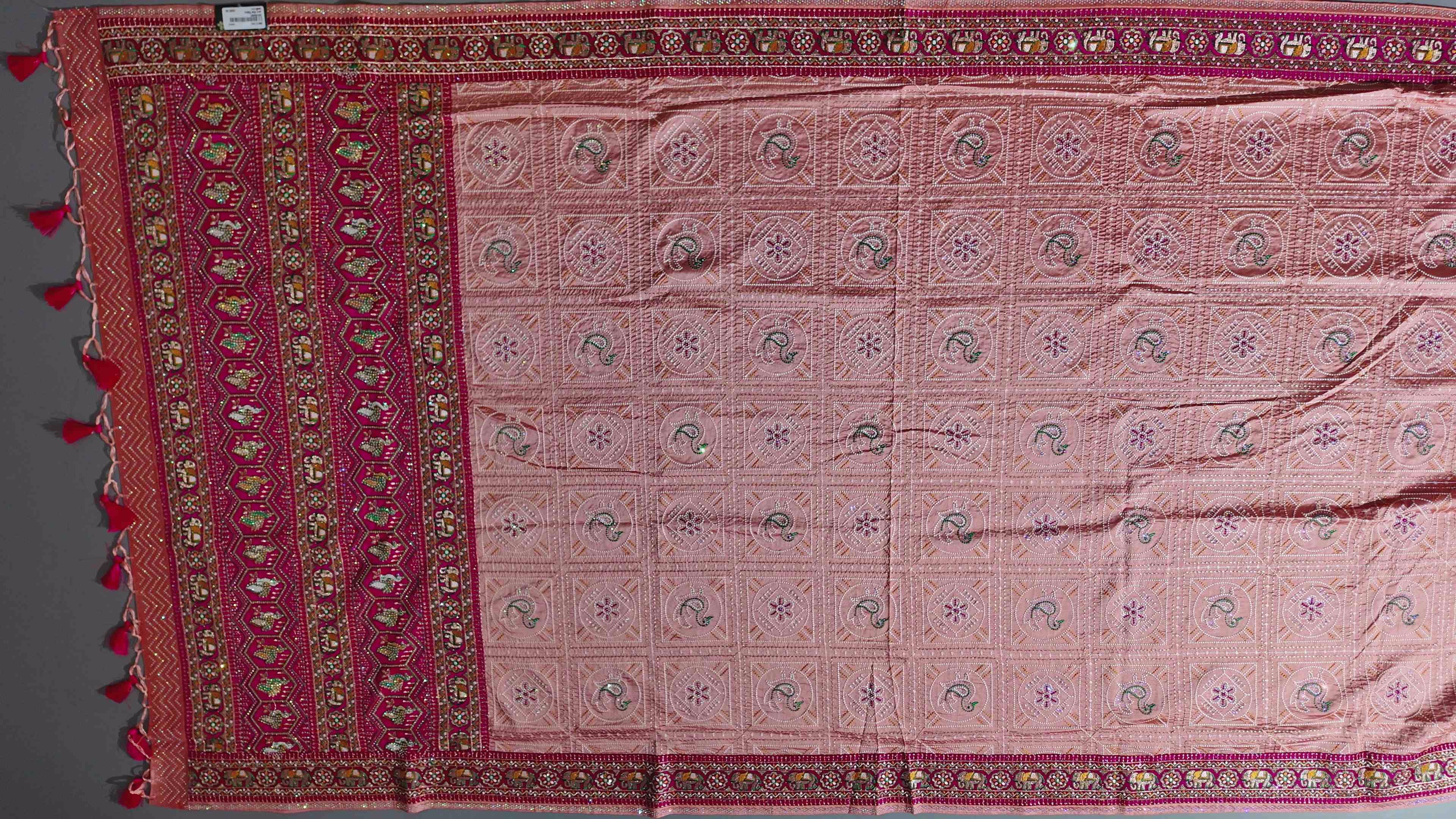 Vibrant Bohemian Canvas: Artisan Crafted Unstitched Suit",