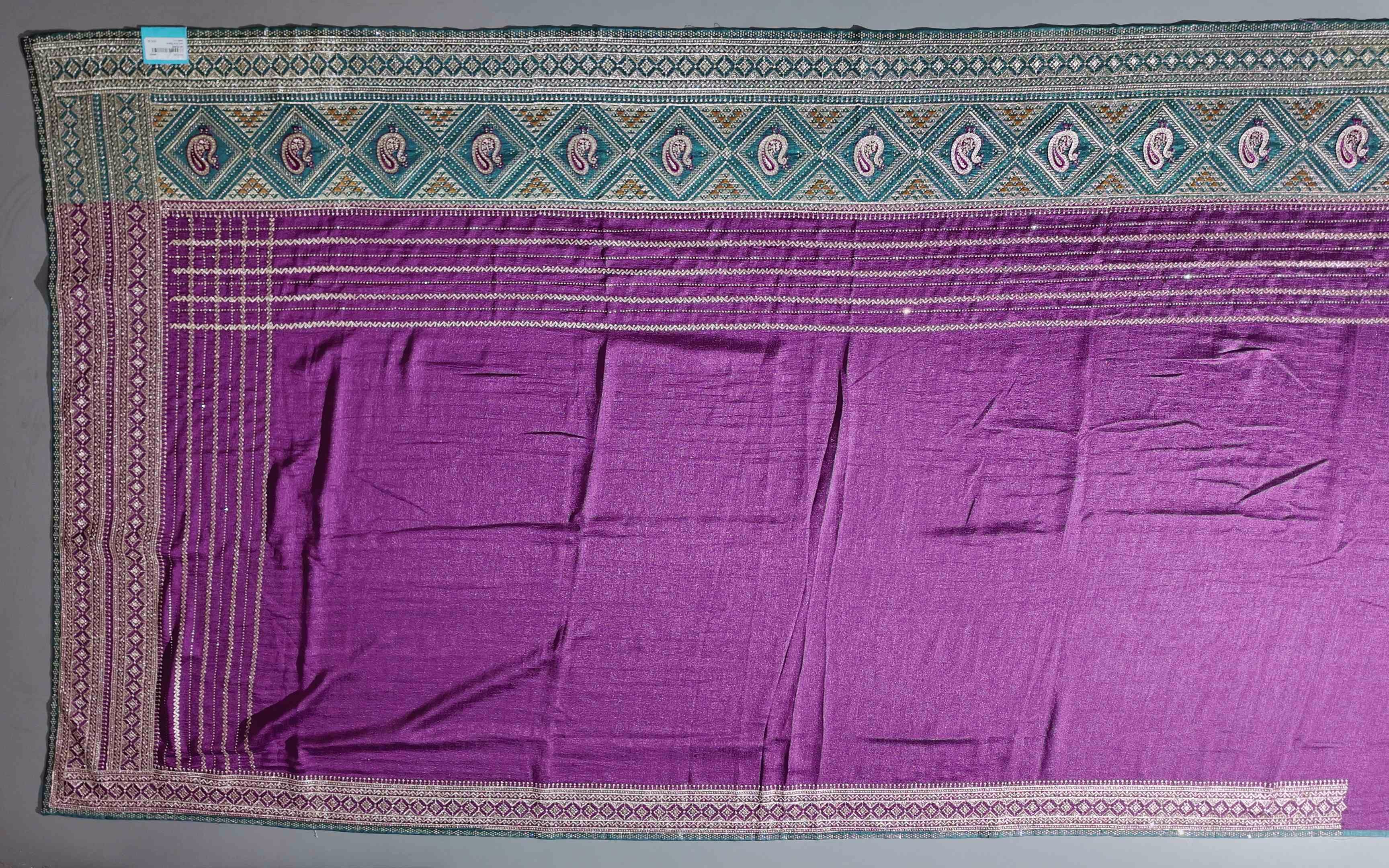 Regal Paisley and Diamond Motif Unstitched Suit - Festive Collection",