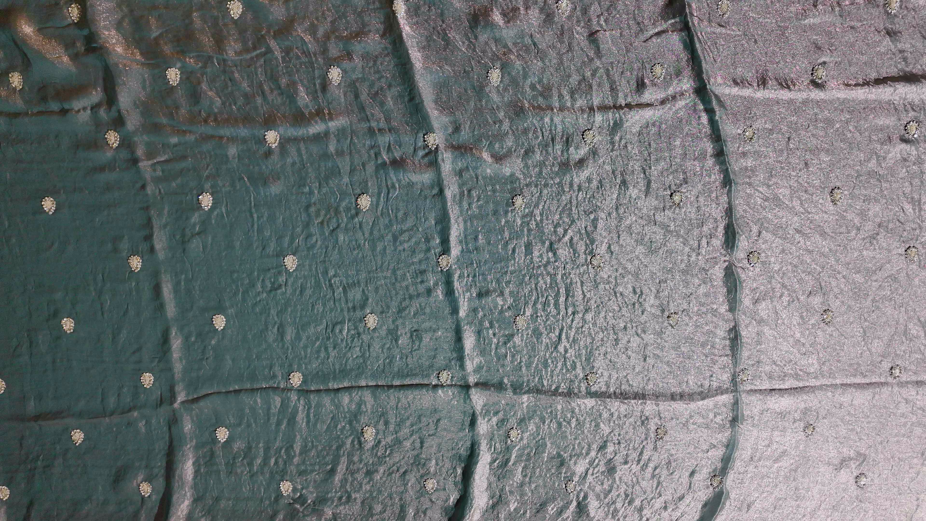 Opulent Green Saree with Exquisite Gold Embroidery",