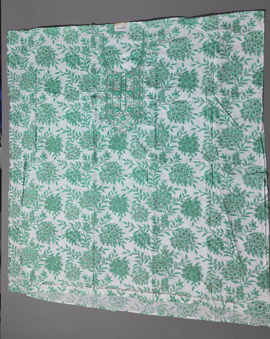 Floral Serenity Unstitched Suit: Effortless Grace in Green