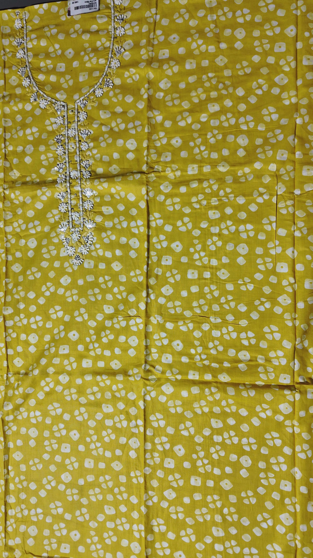 Sunlit Charm: Handcrafted Yellow Unstitched Suit",