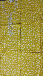 Sunlit Charm: Handcrafted Yellow Unstitched Suit