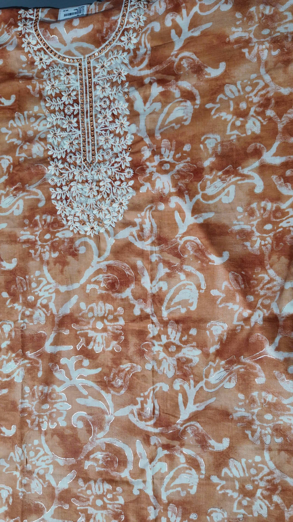 Charming Floral Embroidered Unstitched Suit - Festive Radiance",