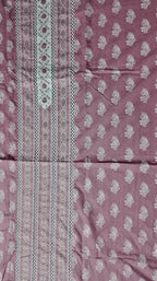Chic Blossom Pink Unstitched Suit - Embroidered Elegance