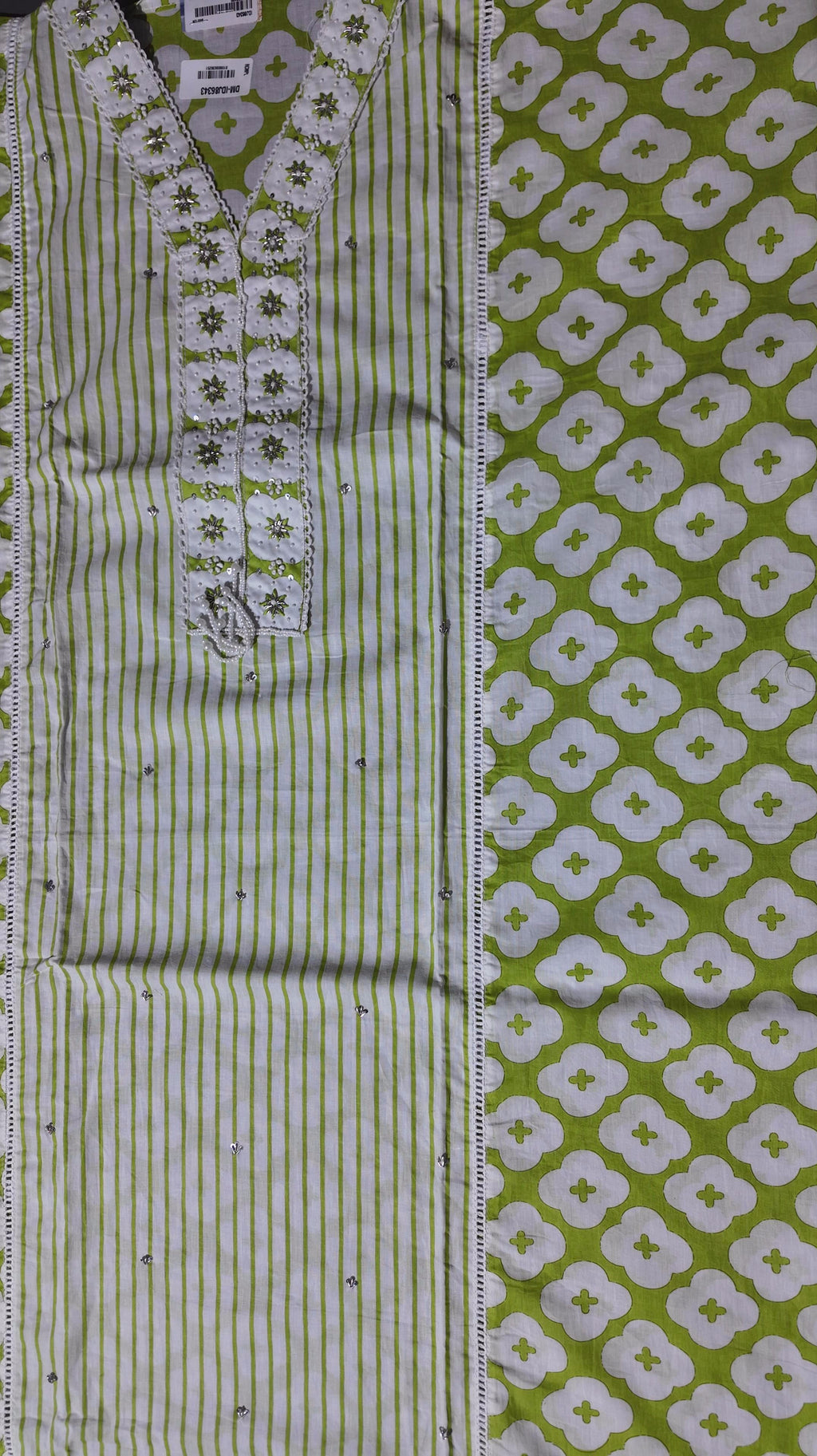 Lime Harmony: Comfort-Enhanced Unstitched Suit Set