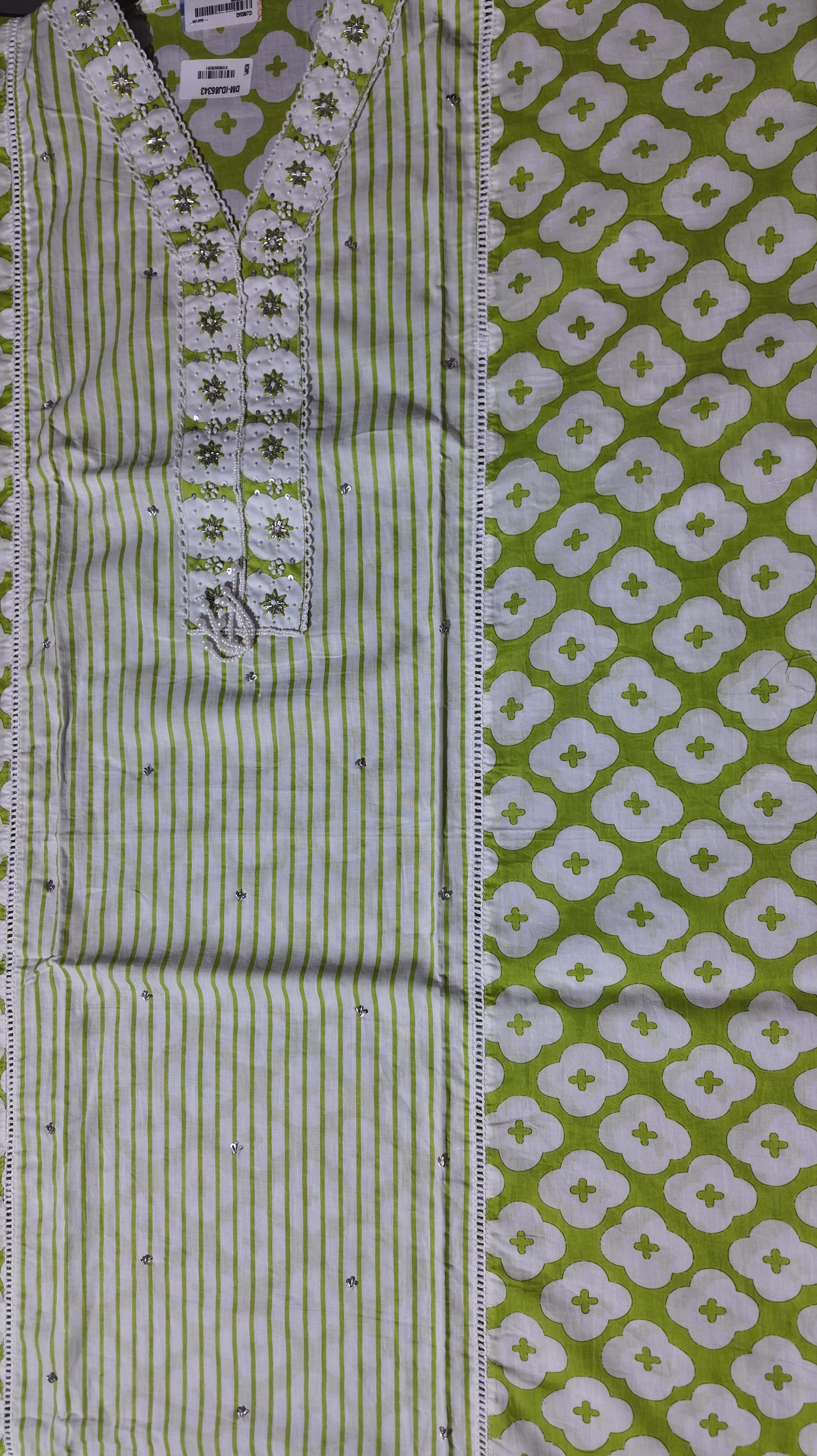Lime Harmony: Comfort-Enhanced Unstitched Suit Set