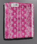 Charmingly Chic: Fuchsia & White Embroidered Unstitched Suit