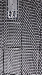 Monochrome Majestic: Unstitched Ensemble with Intricate Floral Designs
