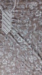 Chic Delicate Floral Motif Unstitched Suit