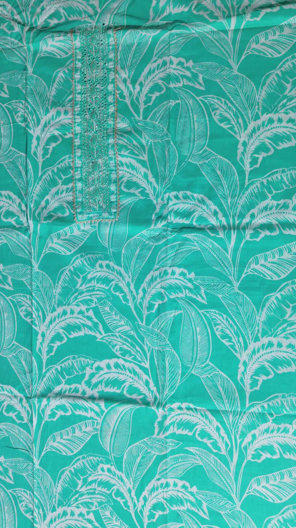Tropical Bliss Unstitched Suit: Refreshing Turquoise Elegance