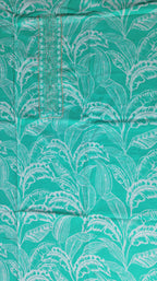 Tropical Bliss Unstitched Suit: Refreshing Turquoise Elegance