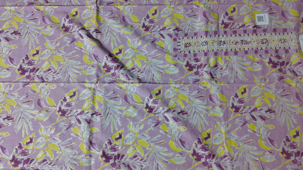 Lilac Blossom Unstitched Suit with Intricate Embroidery