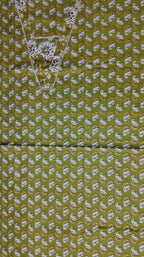 Charming Floral Delight Unstitched Suit in Vibrant Olive