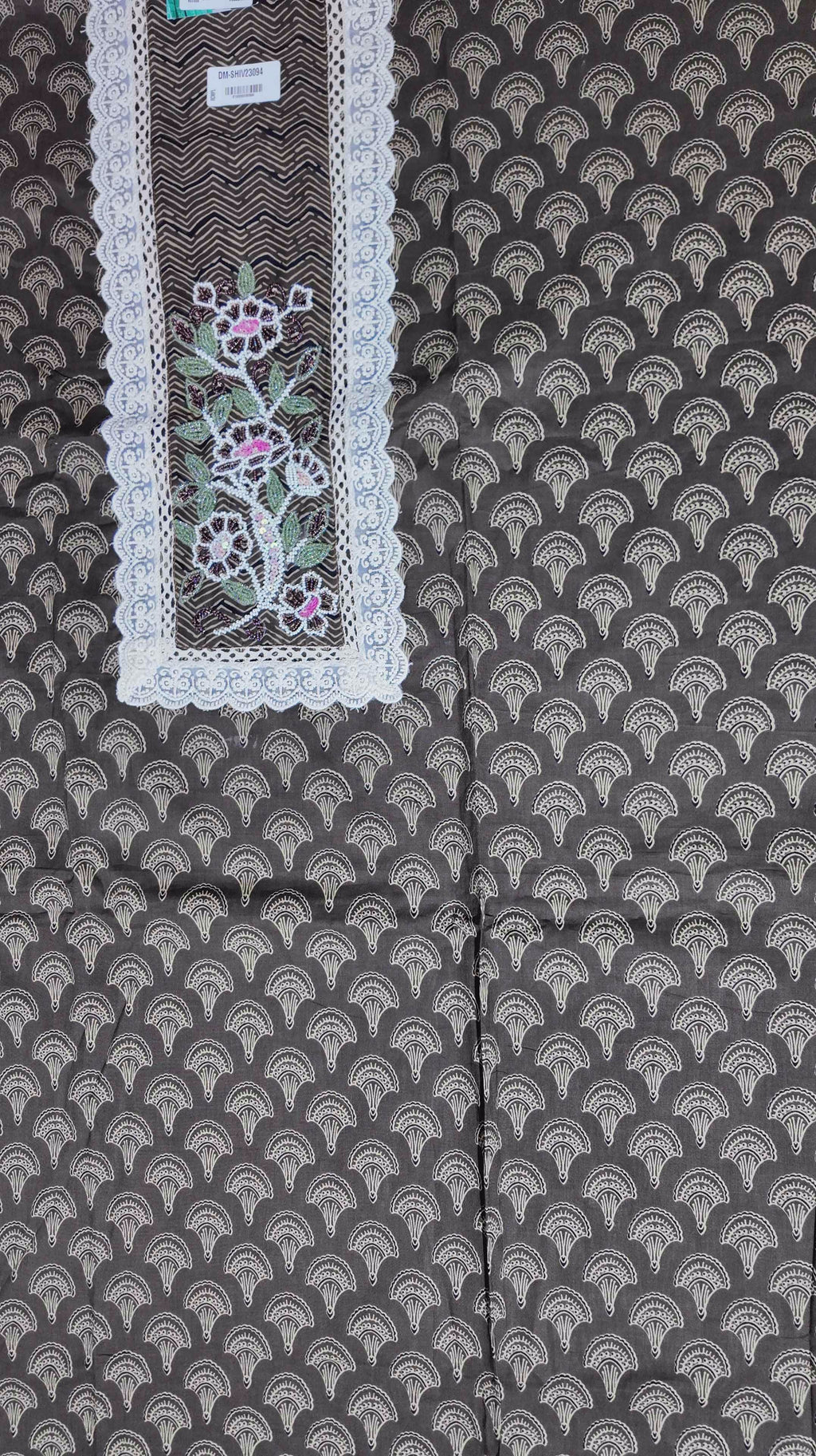 Enchanted Garden Unstitched Suit with Delicate Lace