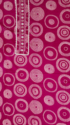 Crimson Whirl: Artistic Unstitched Suit for Celebrations