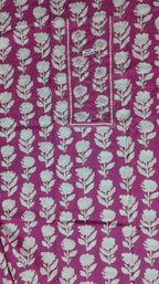 Lush Blossom Unstitched Suit in Vibrant Floral Pink