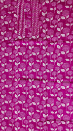Blossom Symphony: Fuchsia Floral Unstitched Ensemble