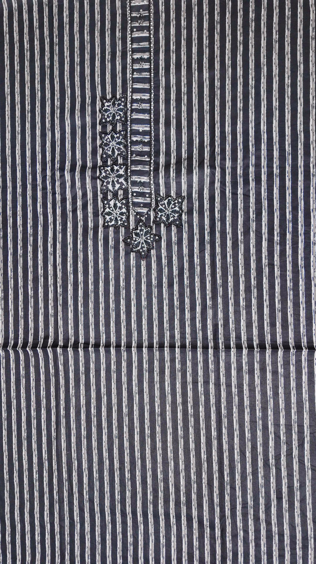 Midnight Stripes: Artisan Black & White Unstitched Suit