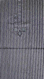 Midnight Stripes: Artisan Black & White Unstitched Suit