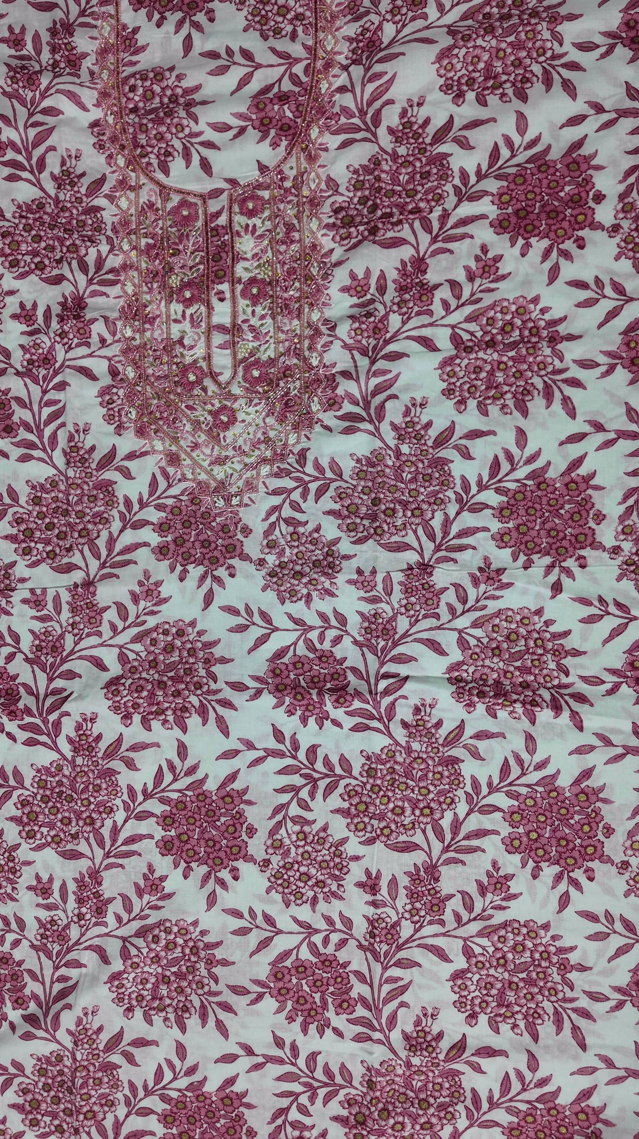 Blossom Breeze: Floral Finesse Unstitched Suit