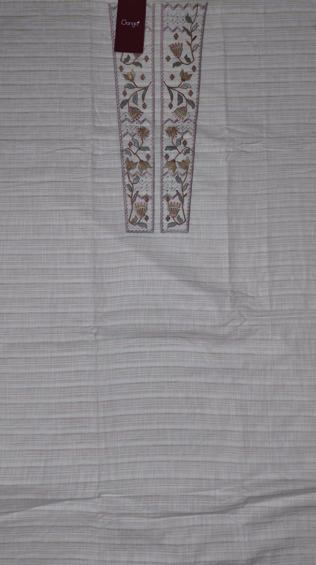 Floral Festive Charm: Unstitched Embroidered Suit",