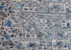 Artisan Blue Blossom Unstitched Suit Fabric