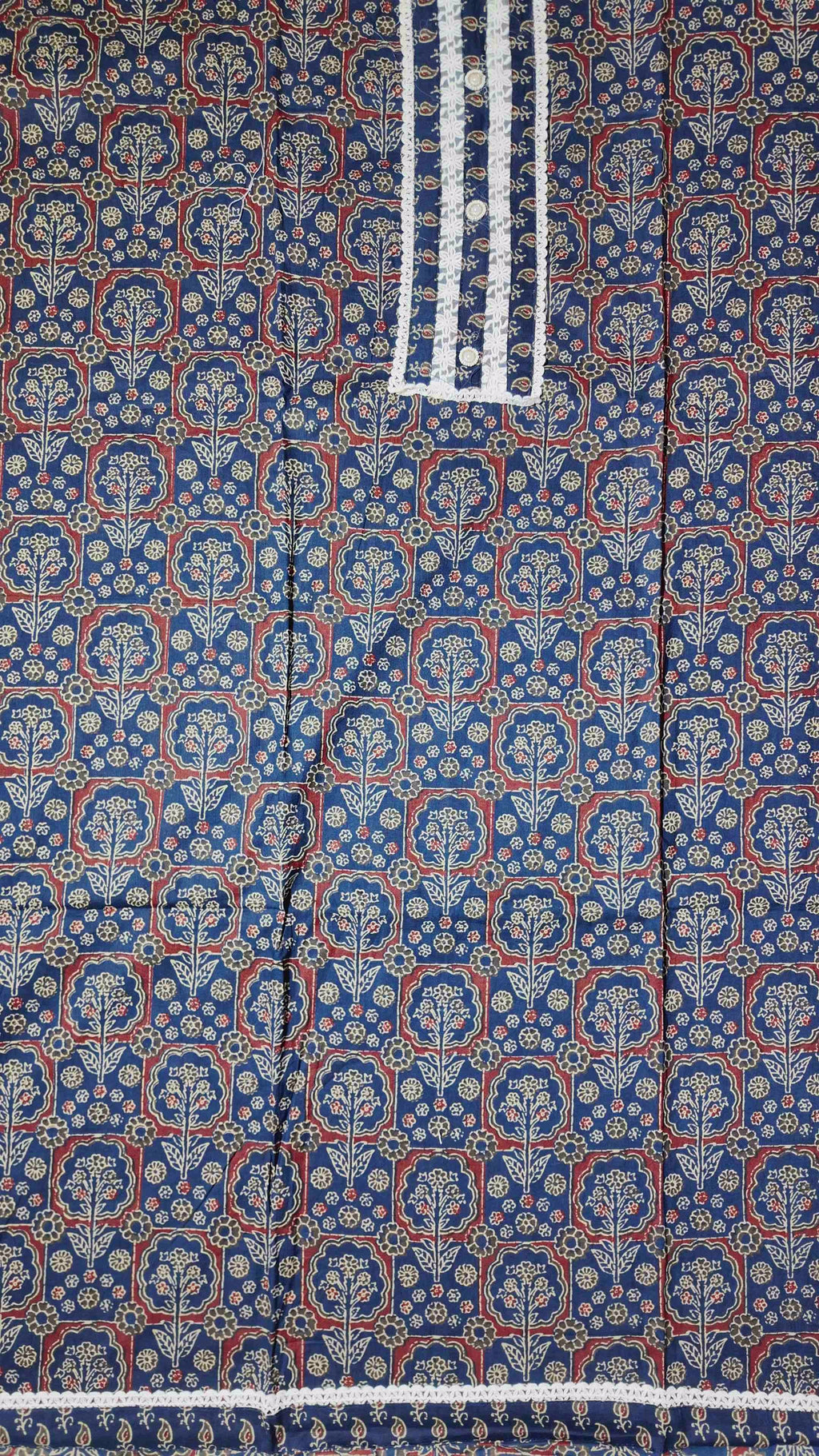 Midnight Blossom Unstitched Suit with Intricate Embroidery