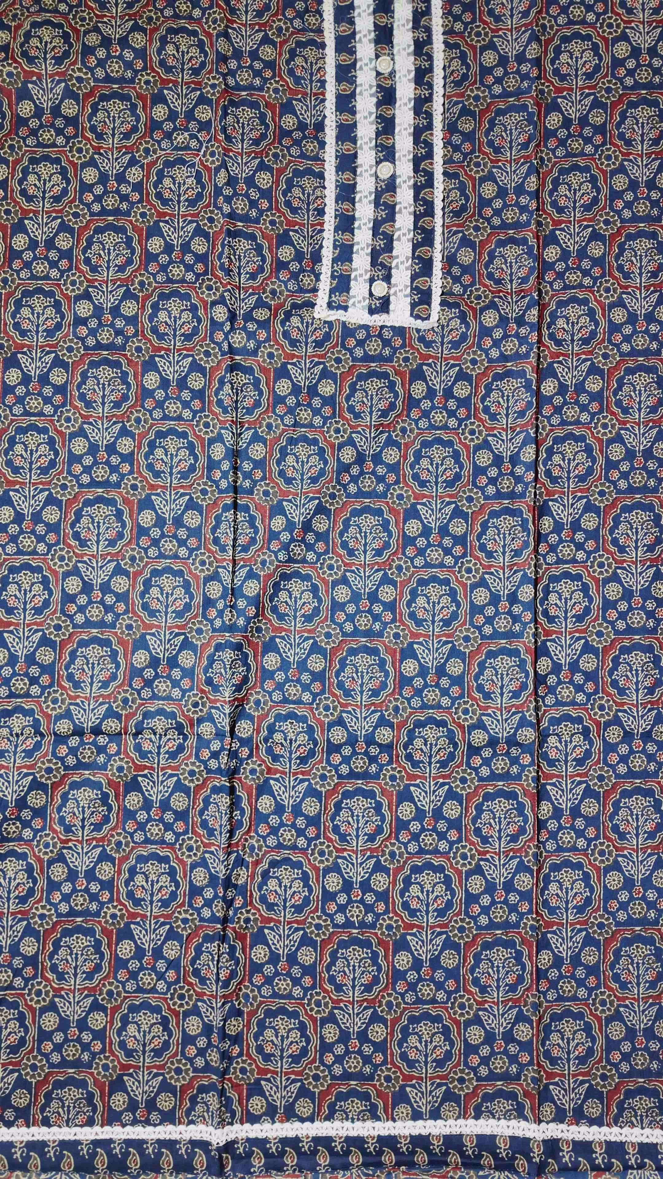 Midnight Blossom Unstitched Suit with Intricate Embroidery