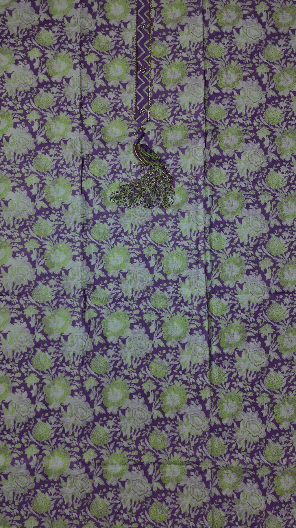 Floral Harmony: Unstitched Suit for Festive Grandeur",