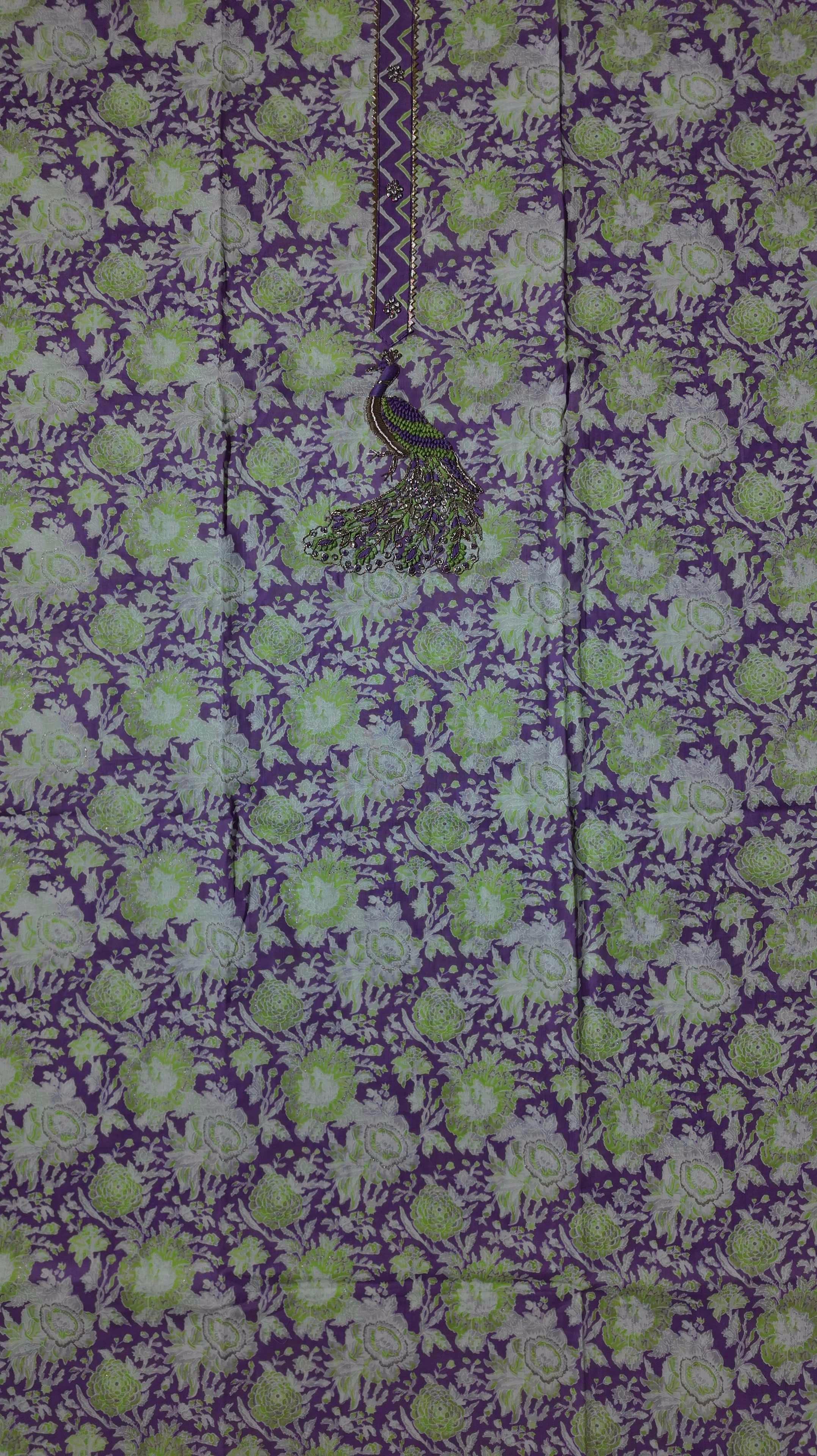 Floral Harmony: Unstitched Suit for Festive Grandeur",