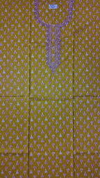 Graceful Blossom Unstitched Suit in Sunlit Mustard
