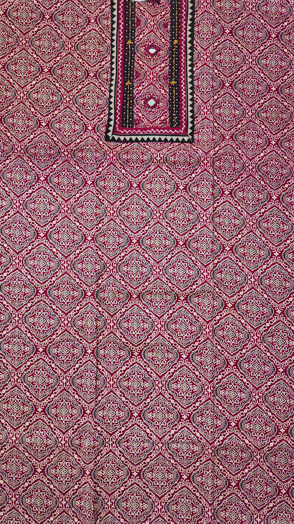 Vibrant Festive Flair: Unstitched Ethnic Suit for Celebrations",